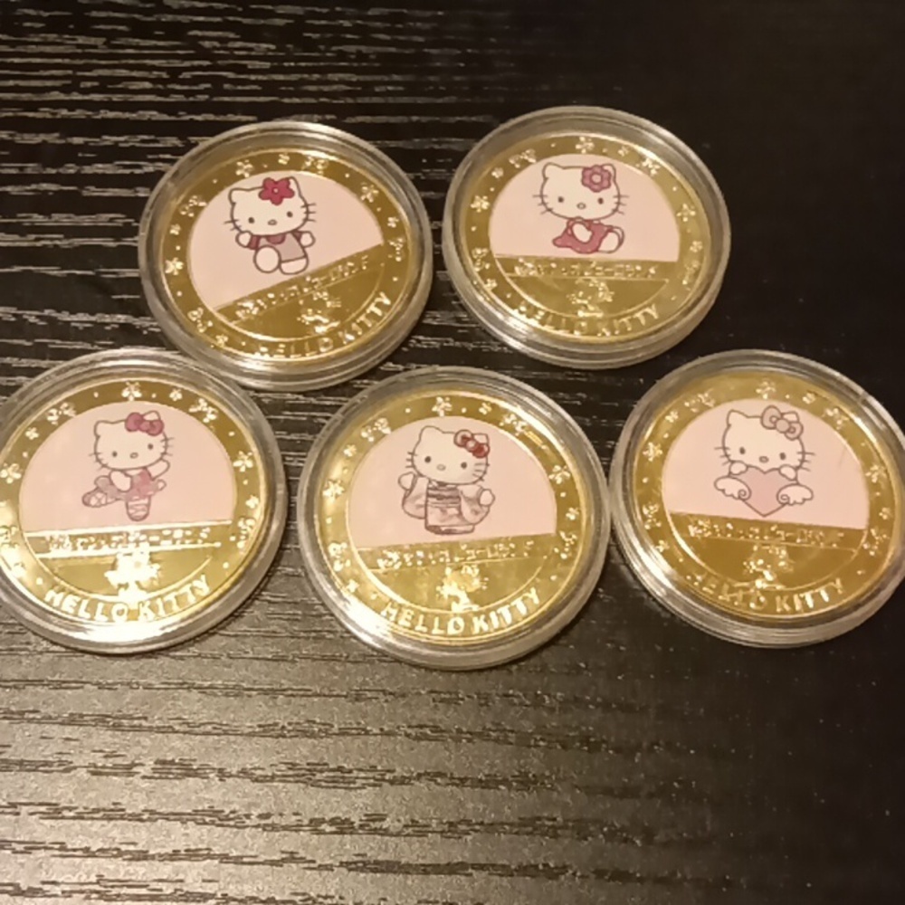 NEW Set of 5 Collectible Hello Kitty Coins released for her 50th Anniver…